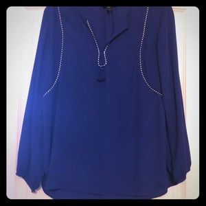 J. Crew royal blue maternity shirt